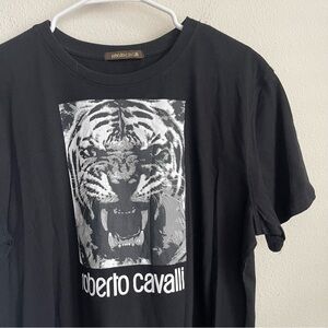 Roberto Cavalli Tiger Picture Short Sleeve Tee T Shirt